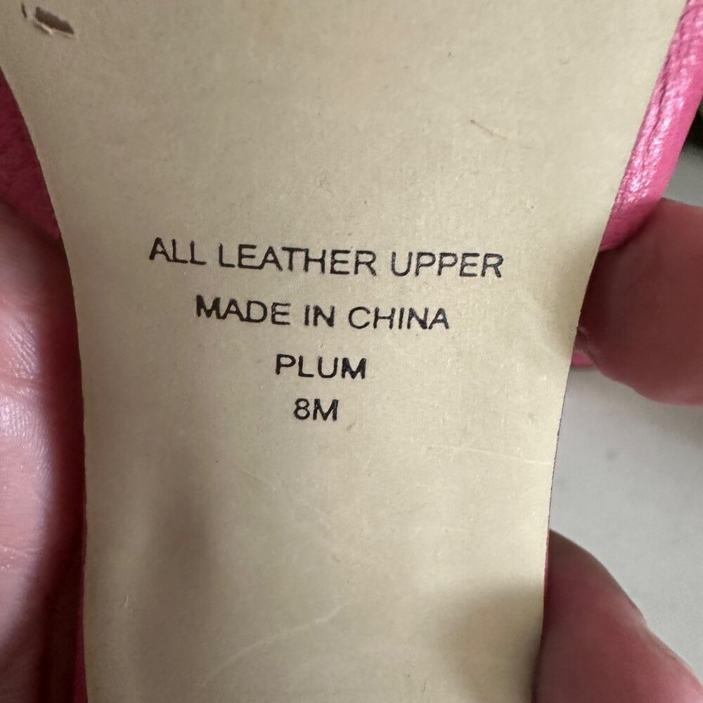 Valerie Stevens Womens Pink Leather Strap Heels 8M - Picture 3 of 10